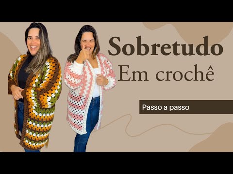 Passo a passo- Sobretudo hexagonal em crochê