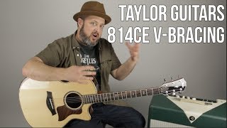 Video thumbnail for Taylor Guitars 814ce V-class Bracing Guitar Demo by Marty Music