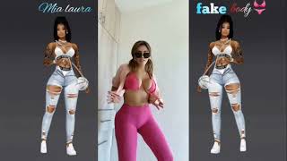 Mia Laura fake body? Pretty Face | Big Bank Tiktok Challenge - #shorts #bigbank #tiktok