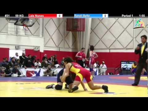 2012 Pan Am: 59 KG Round 2: Lais Nunes (BRA) vs. Randi Beltz (USA)