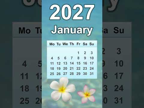 January 2027 Calendar