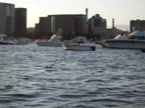 Fourth of July boats in Boston