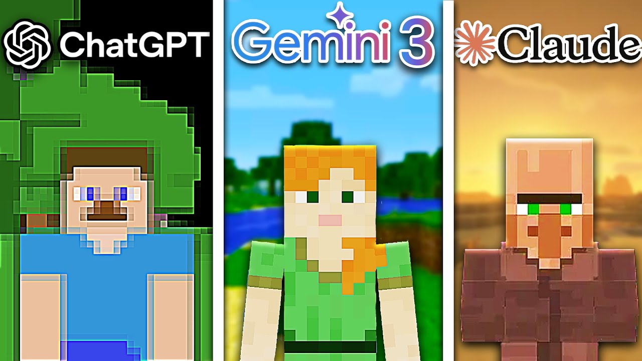 ChatGPT vs Gemini 3 vs Claude Create Minecraft From Scratch