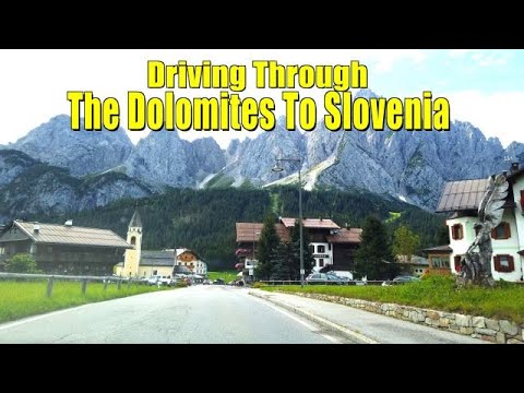 DRIVING  IN ITALY MOUNTAINS  || THROUGH DOLOMITES TO SLOVENIA  || SCENIC MOUNTAINS  VIEW