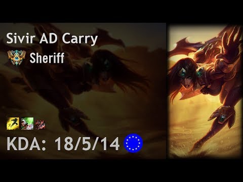 Sivir AD Carry vs Draven - Sheriff - EUW Challenger Patch 7.20