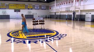 Stephen Curry bombing half-court shots