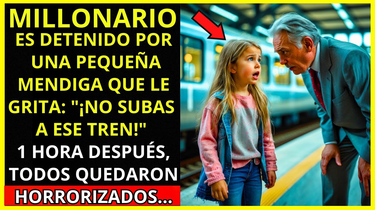 PEQUEÑA MENDIGA LE GRITA AL MILLONARIO EN LA ESTACIÓN DE TREN: "¡NO ENTRES EN ESE TREN!"