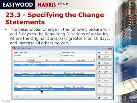 P6 PPM - LESSON 4 (Global Change) - 3. More Advanced Examples of Global Change