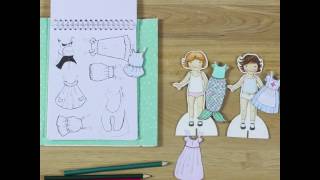 Paper Dolls Kit: Muñecas Recortables Vintage Tiger Tribe MiniKidz