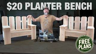 Easy 5-Picket Garden Bench Planter With Free Plans | Beginner Woodworking Projects