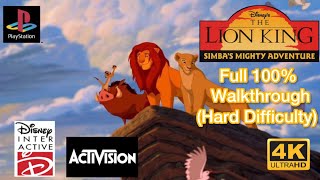 Disney&#39;s The Lion King: Simba&#39;s Mighty Adventure [PS1] Full 100% Walkthrough 4K60ᶠᵖˢ UHD (Hard)