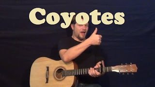 Coyotes (Don Edwards) Easy Guitar Lesson Chords Licks TAB How to Play Tutorial