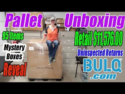 Bulq.com Pallet Unboxing - 95 Items - Retails $11,576 - Uninspected Returns - Mystery Boxes