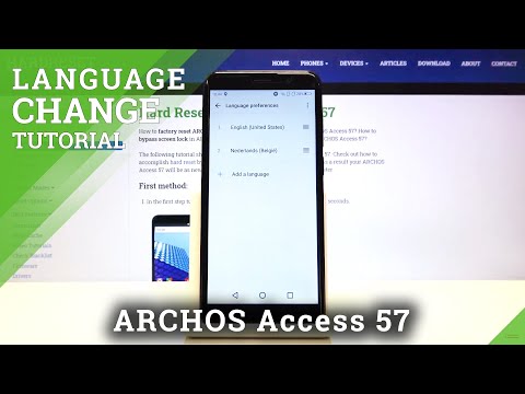 How to Change Language in ARCHOS Access 57 – Language Adjustment