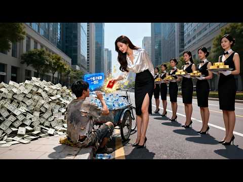 乞丐小夥撿到一個空水瓶售價千萬，竟引發全球富翁瘋搶！只因他覺醒[吹牛成真]系統，貌美女總裁倒貼身家上桿子嫁給他，當首富只是起點！ #吹牛乞丐首富