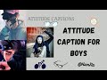 attitude captions for boys