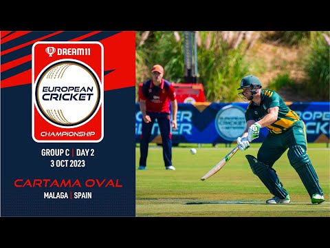 🔴 Dream11 European Cricket Championship, 2023 | Group C - Day 2 | T10 Live European Cricket