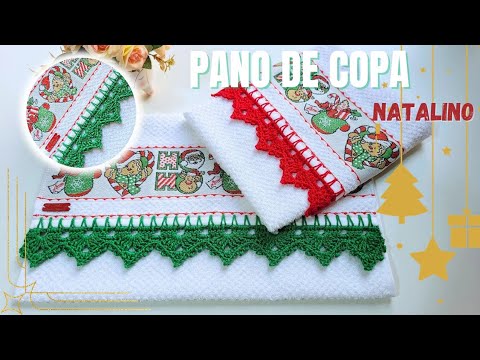 Crochet Christmas Beak for Tea Towel. 🎄By Vanessa Marcondes