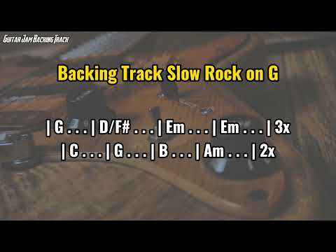 Slow Modern Rock Guitar Backing Track in G Major