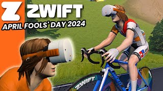 Zwift April Fools' 2024 // Virtual Apple Vision Pro!? 🥽🚲