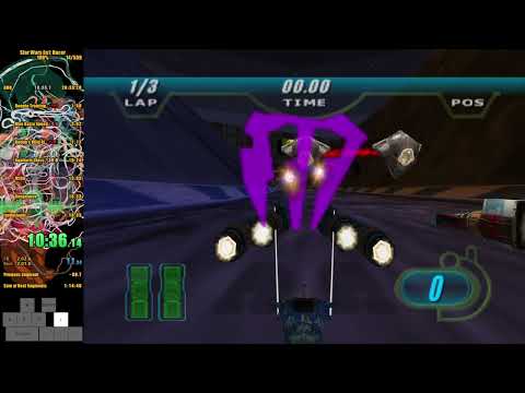 Star Wars: Episode 1 - Racer (Podracing) 100% Speedrun in 1:17:33 [World Record]