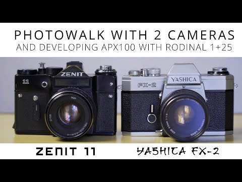 Street Photography - Zenit 11 & Yashica FX-2 & APX 100 #1 - teaser and developing film
