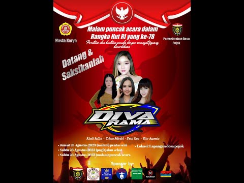 DIVA RAMA // MALAM PUNCAK ACARA DALAM HUT RI YG KE 78 PEMERINTAH DESA POJOK NGAWI HASTA KARYA