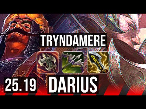 TRYNDAMERE vs DARIUS (TOP) | 70% winrate, 7 solo kills | EUW Master | 25.19