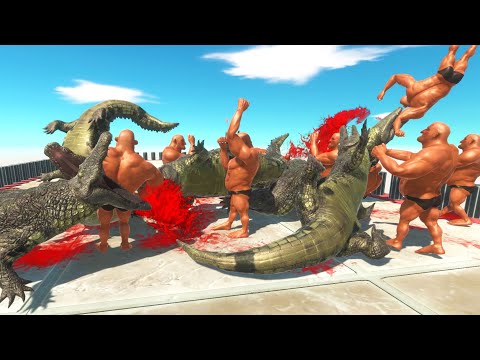 10 VS 10 Purussaurus Mega Fighting  - New Update Animal Revolt Battle Simulator