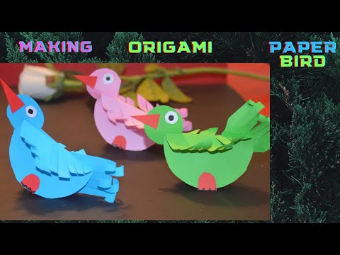 Making Origami Paper Bird | DIY | 2 Min Craft
