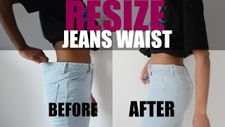 DIY LIFE HACK | HOW TO RESIZE JEANS WAIST (Elastic Method) jeans hacks