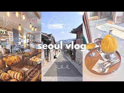 🇰🇷 vlog de Seul | vila de bukchon hanok, museu do bagel de Londres, mais cafés ikseondong