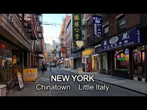 New York Walking Tour | Little Italy & Chinatown NYC | 4K 60fps