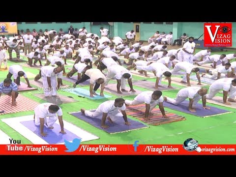 International Yoga Day Celebrations in Port Stadium,in Visakhapatnam,Vizag Vision...