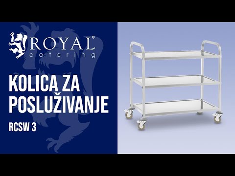 videozapis - Kolica za posluživanje - 3 police - do 500 kg