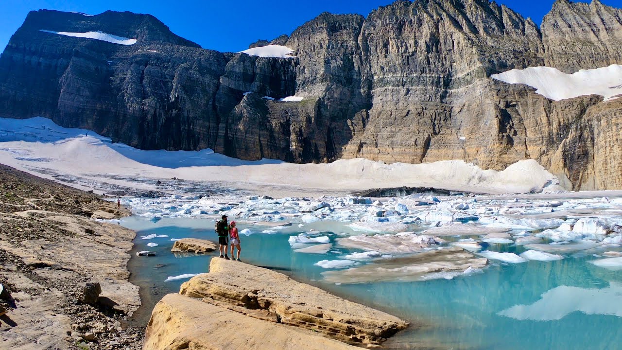 Grinnell Glacier Trail in Glacier National Park Montana: 4K