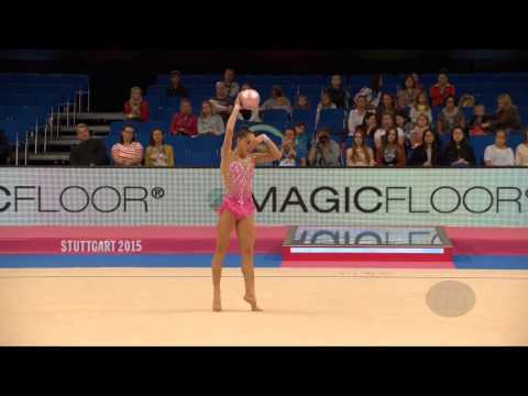 PAZHAVA Salome (GEO) – 2015 Rhythmic Worlds, Stuttgart (GER), Qualifications Ball