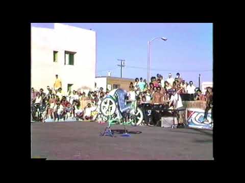 Dave "Gumby" Nourie, Flatland routine.  1985 AFA Freestyle Competition, Huntington Beach, CA.