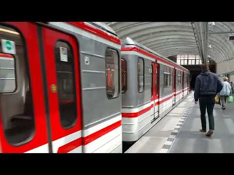 Every stop in the Prague underground metrolooks the same inside. Uncensored scenes from Prague