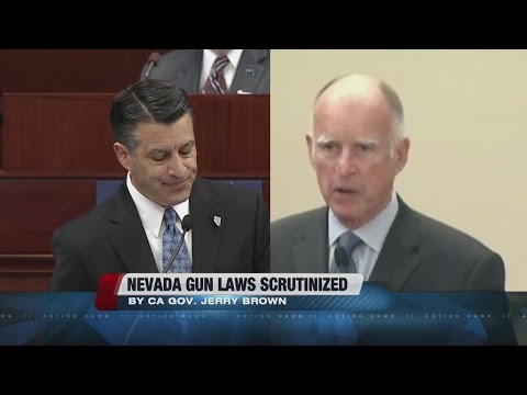 Sandoval responds to Calif. governor's criticism of Nevada gun laws