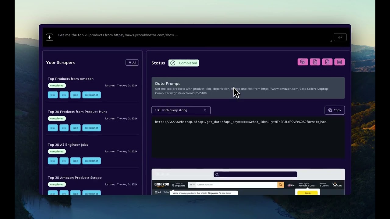 Webscrap.ai demo video