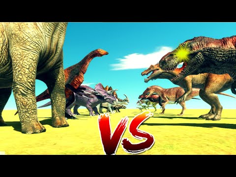 2 v 2 TOURNAMENT !! CARNIVORE vs HERBIVORE with HP BAR !! -Animal Revolt Battle Simulator