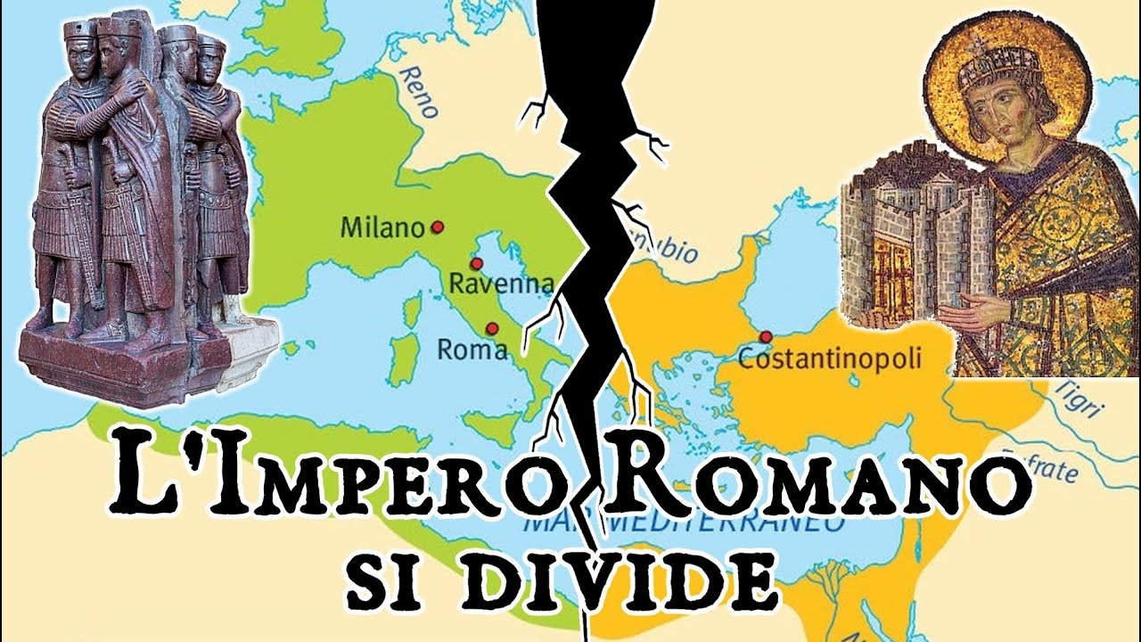 👑 L'IMPERO ROMANO SI DIVIDE - Tetrarchia, Diarchia, Impero Romano d'Occidente e d'Oriente (III sec.)