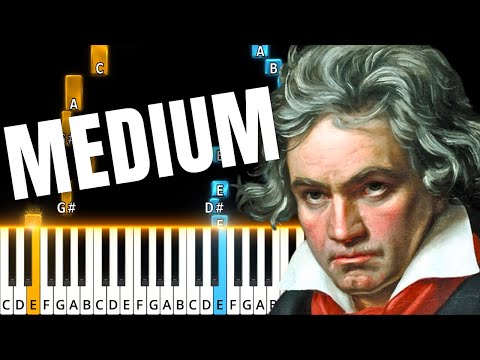 Beethoven Virus - MEDIUM Piano Tutorial (SHEET MUSIC)