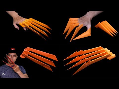 04 Easy Origami Claws - Como fazer garras de papel