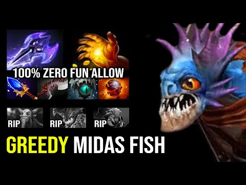Insane Greedy Jumping Frog 1st Midas Slark 100% Zero Fun Allowed Hunting Everyone with Mage Slayer