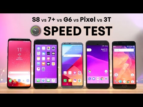 Galaxy S8 vs 7 Plus vs LG G6 vs Pixel vs 3T SPEED Test!