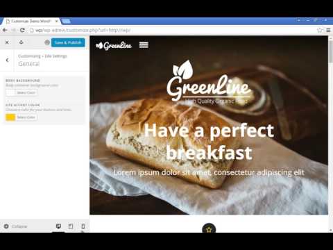 How to change site accent color in GreenLine Wordpress theme