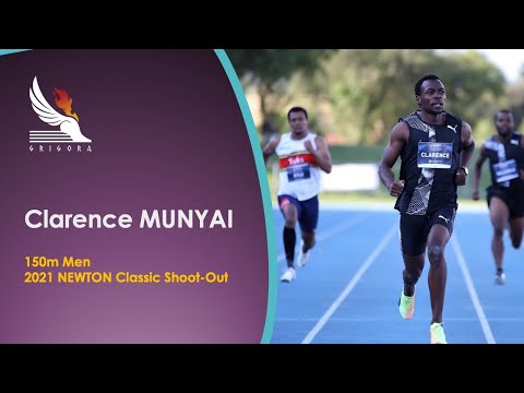 Clarence Munyai won the 2021 Newton Classic Shoot Out (Boksburg) - 150m in 15.13s