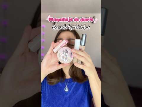Maquillaje de diario sencillo pero bonito para tu día a día🌸✨ Con solo  4 productos 😱